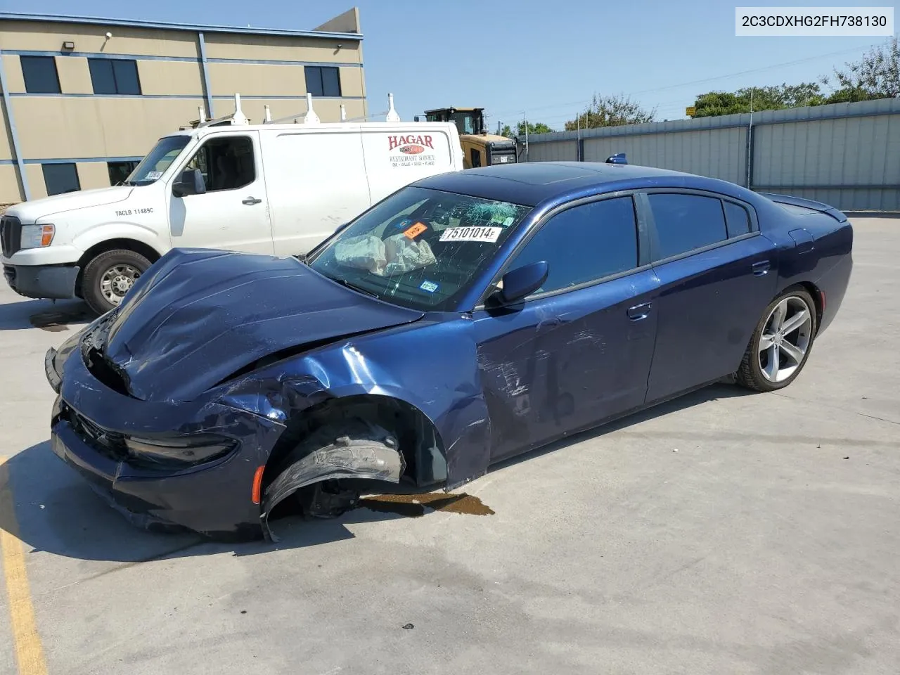 2015 Dodge Charger Sxt VIN: 2C3CDXHG2FH738130 Lot: 75101014