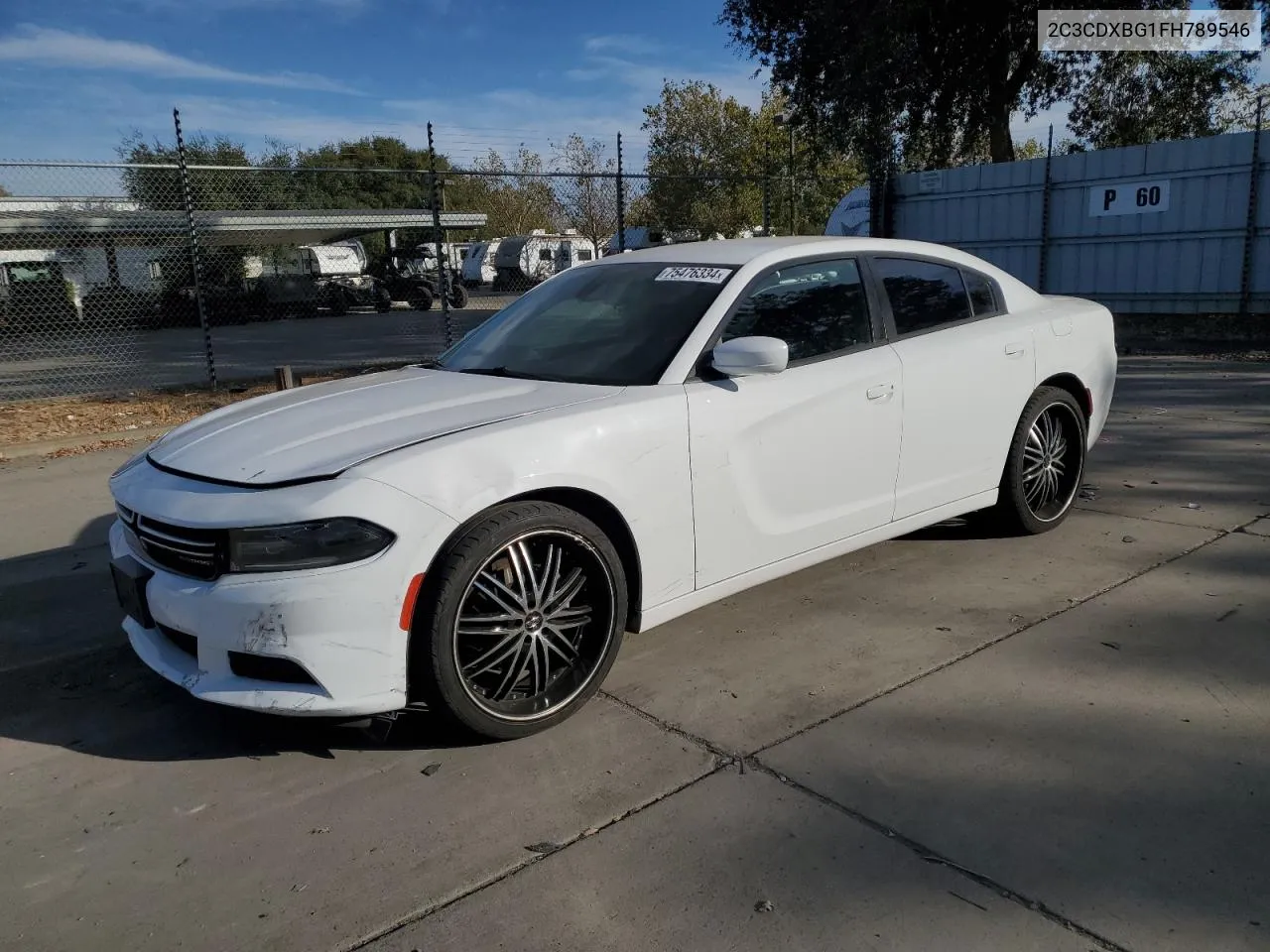 2015 Dodge Charger Se VIN: 2C3CDXBG1FH789546 Lot: 75476334