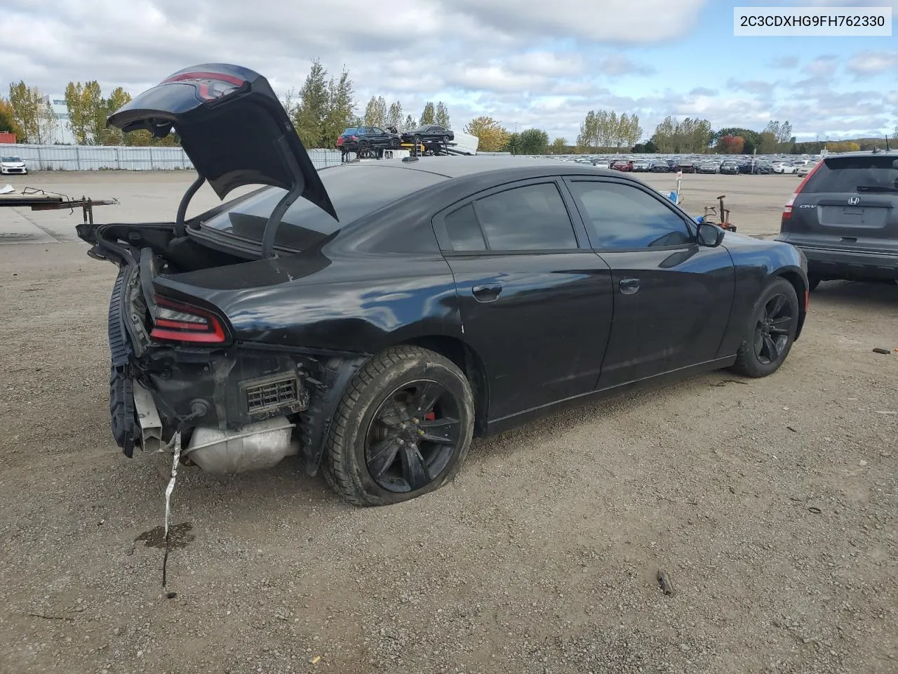 2015 Dodge Charger Sxt VIN: 2C3CDXHG9FH762330 Lot: 75953444