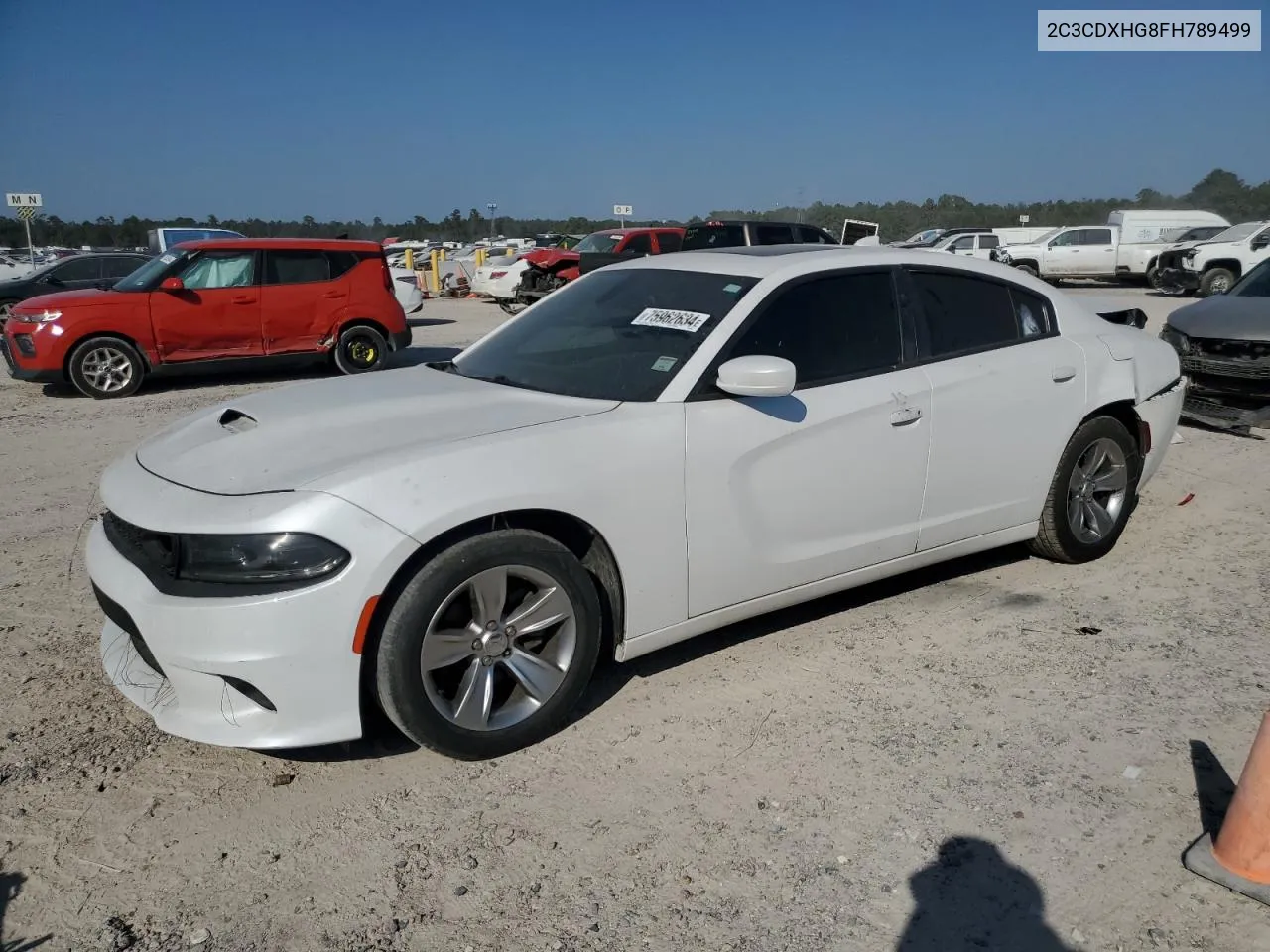 2015 Dodge Charger Sxt VIN: 2C3CDXHG8FH789499 Lot: 75962634