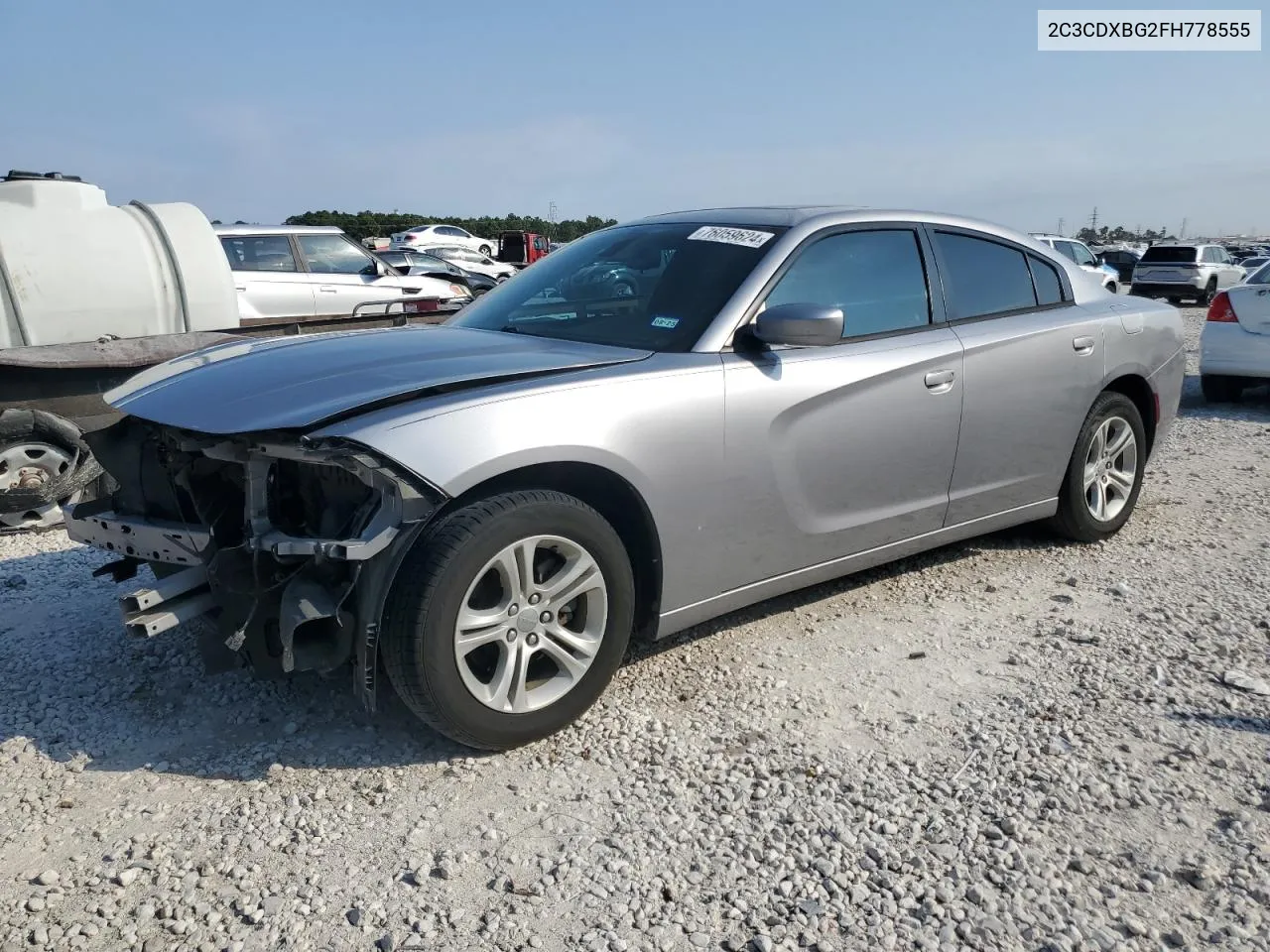 2015 Dodge Charger Se VIN: 2C3CDXBG2FH778555 Lot: 76059624