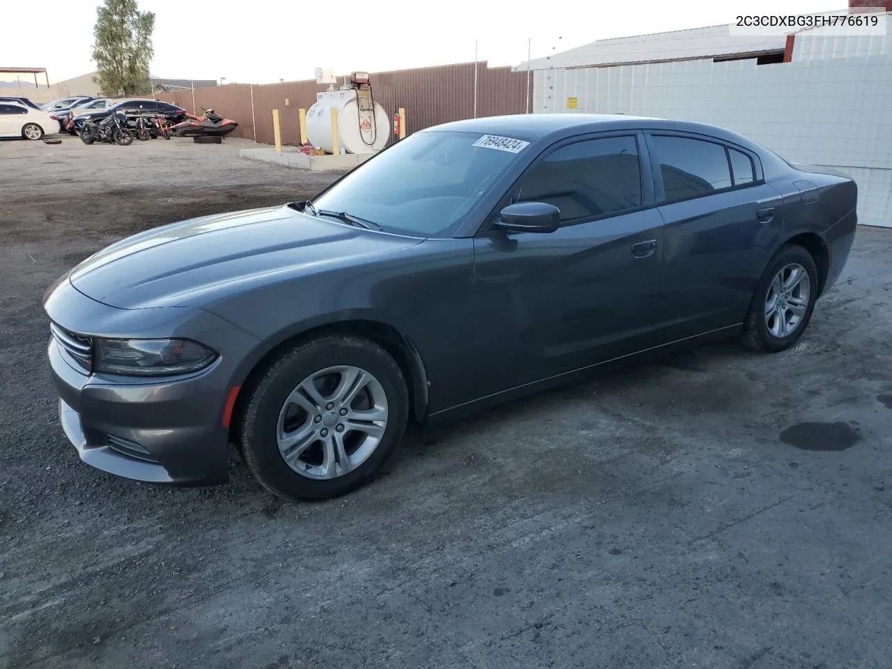 2015 Dodge Charger Se VIN: 2C3CDXBG3FH776619 Lot: 76948424