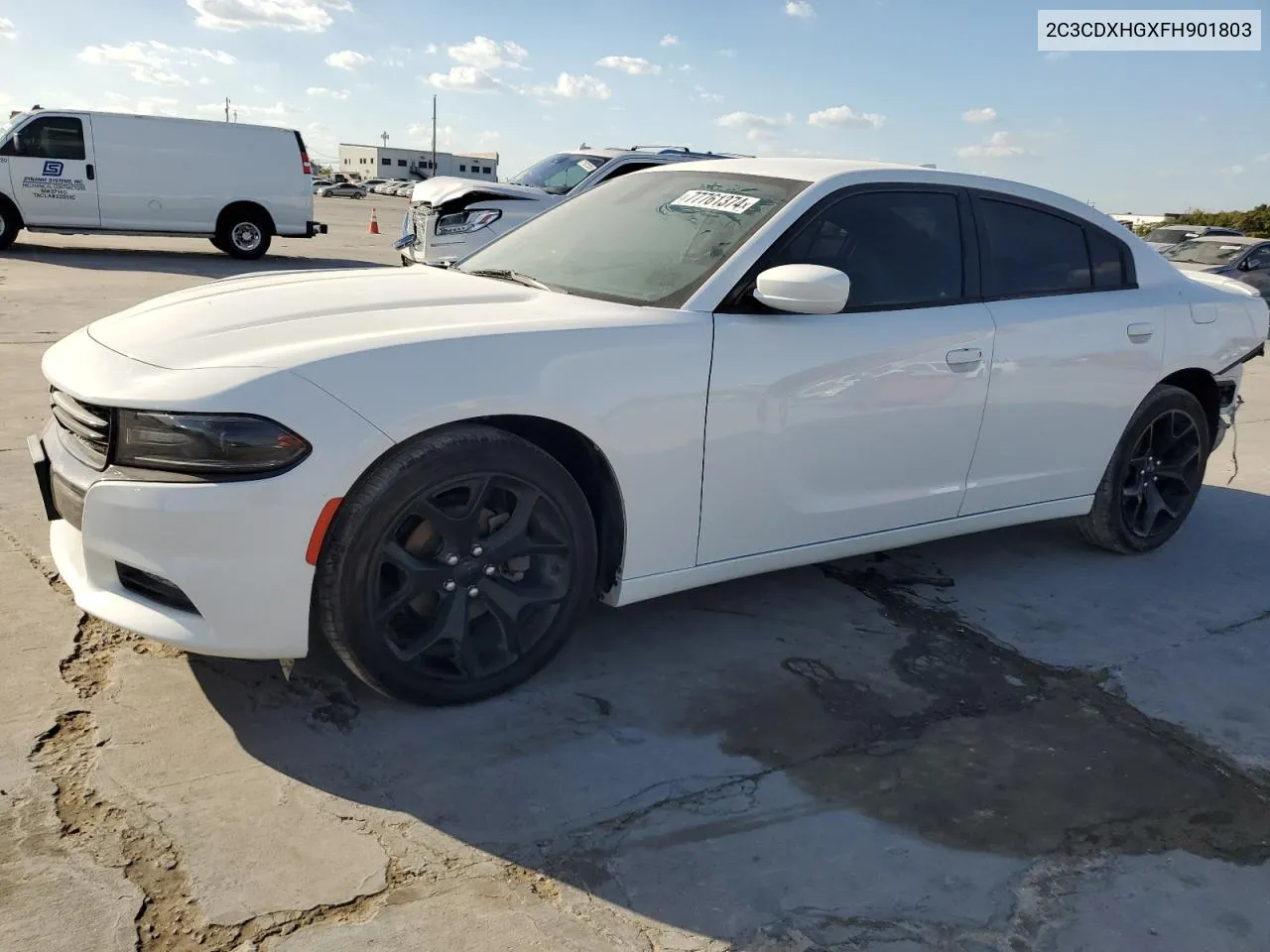 2015 Dodge Charger Sxt VIN: 2C3CDXHGXFH901803 Lot: 77761374