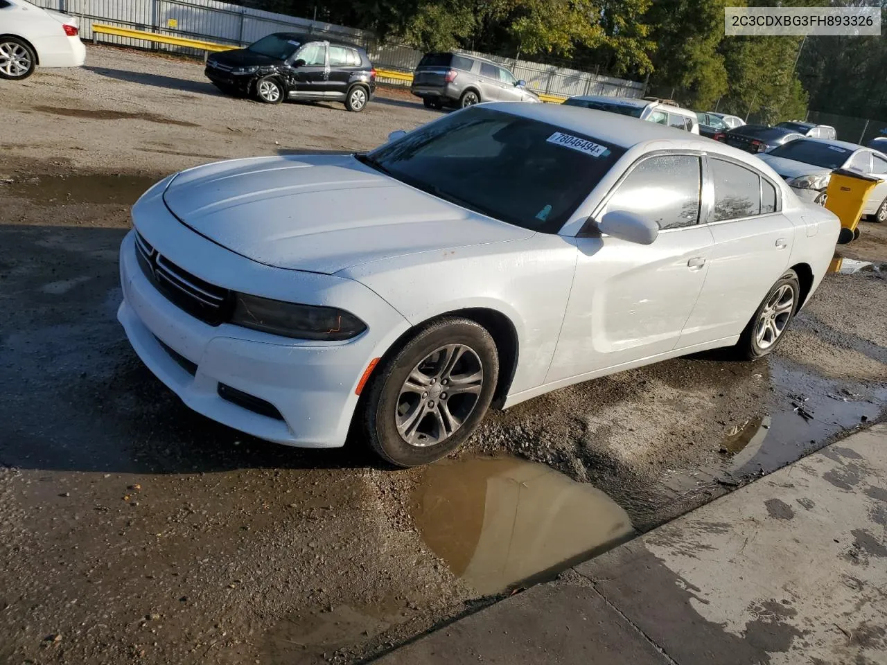 2015 Dodge Charger Se VIN: 2C3CDXBG3FH893326 Lot: 78046494