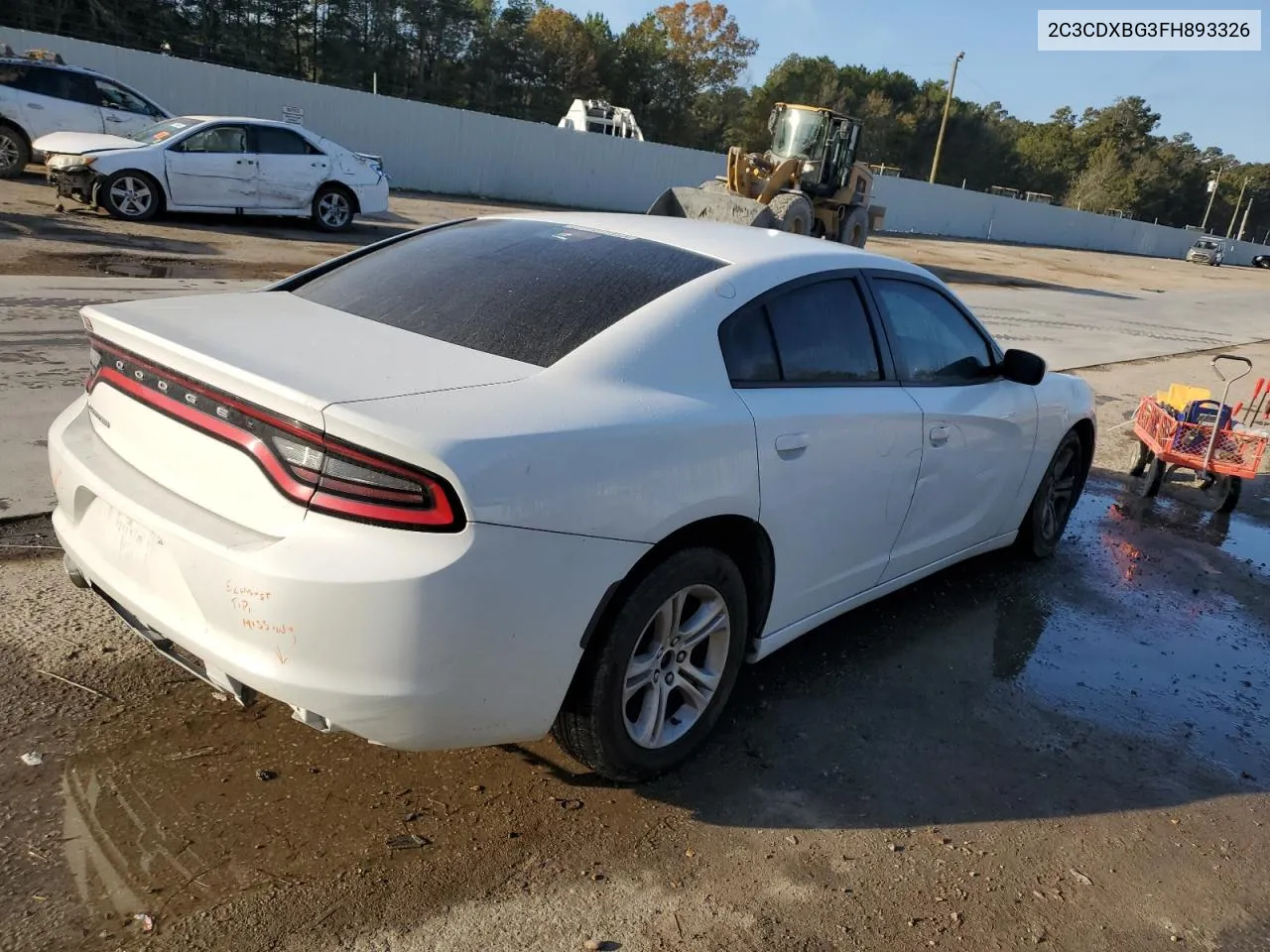 2015 Dodge Charger Se VIN: 2C3CDXBG3FH893326 Lot: 78046494