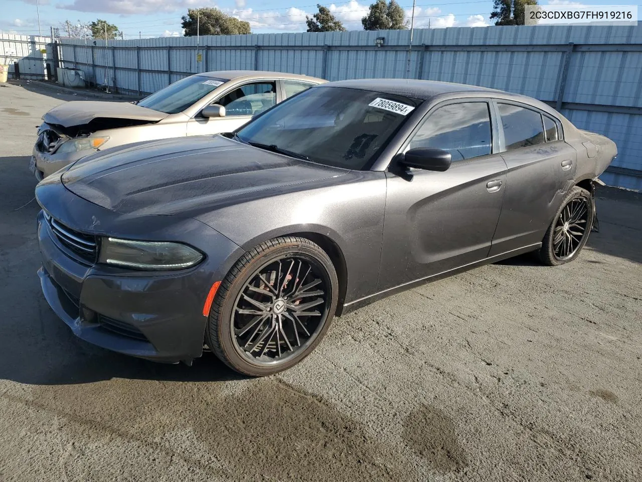 2015 Dodge Charger Se VIN: 2C3CDXBG7FH919216 Lot: 78059894