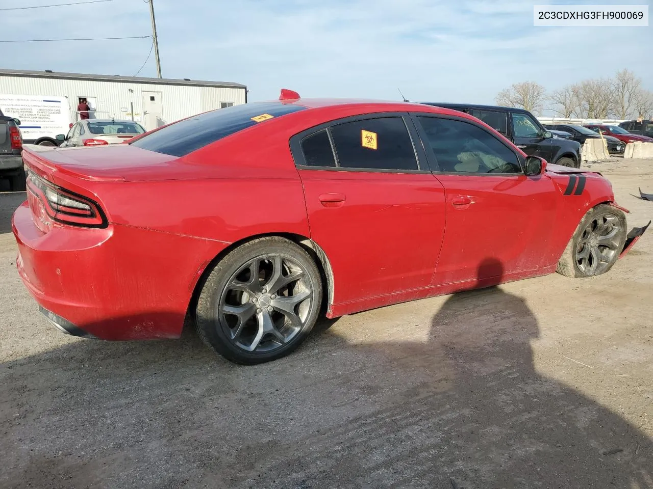 2015 Dodge Charger Sxt VIN: 2C3CDXHG3FH900069 Lot: 78221014