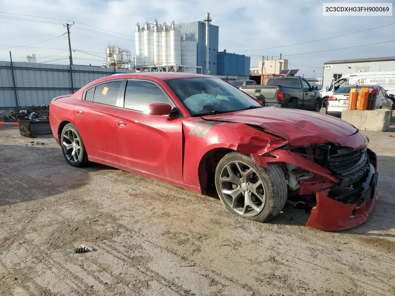 2015 Dodge Charger Sxt VIN: 2C3CDXHG3FH900069 Lot: 78221014