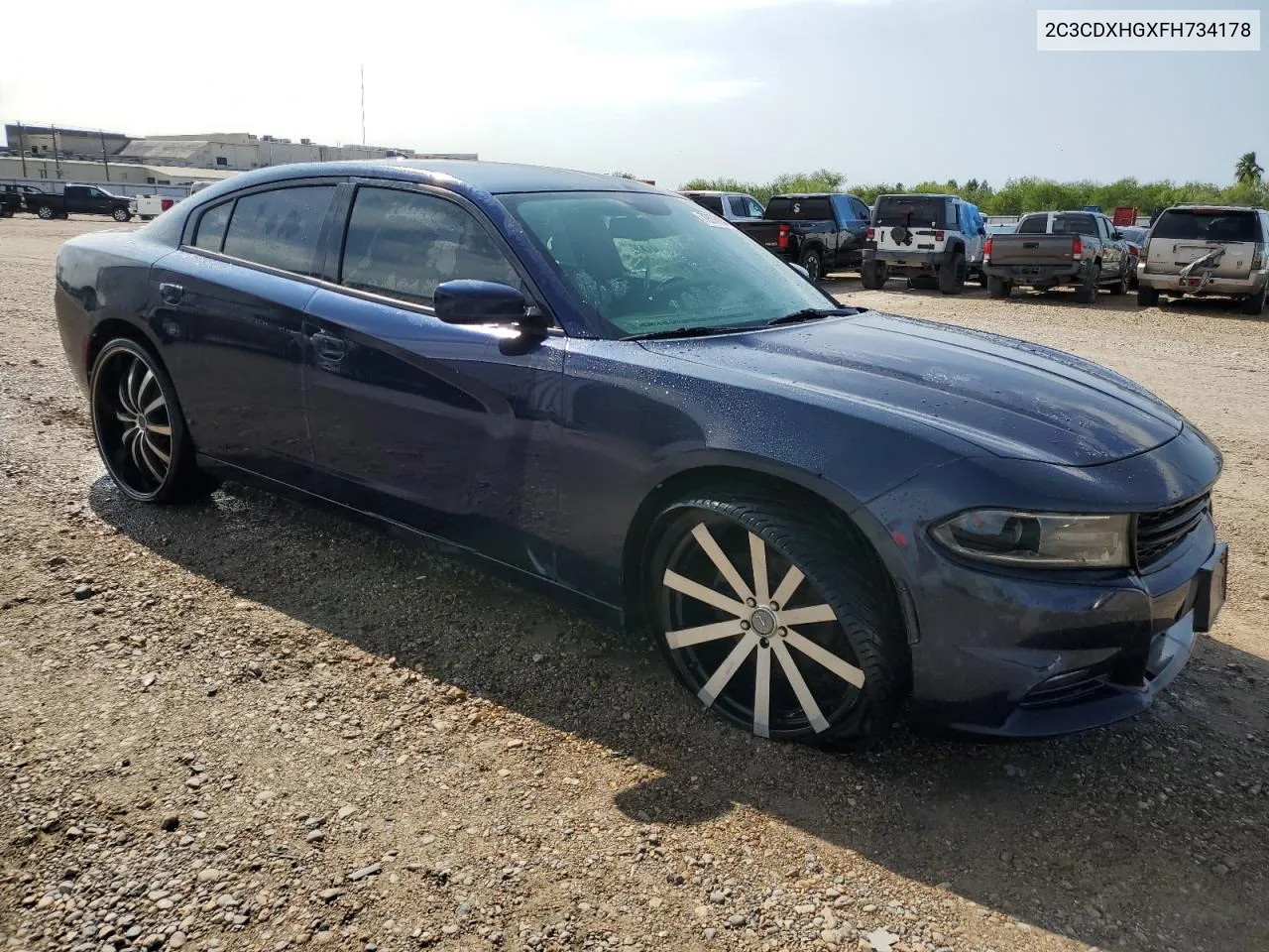 2015 Dodge Charger Sxt VIN: 2C3CDXHGXFH734178 Lot: 79576164