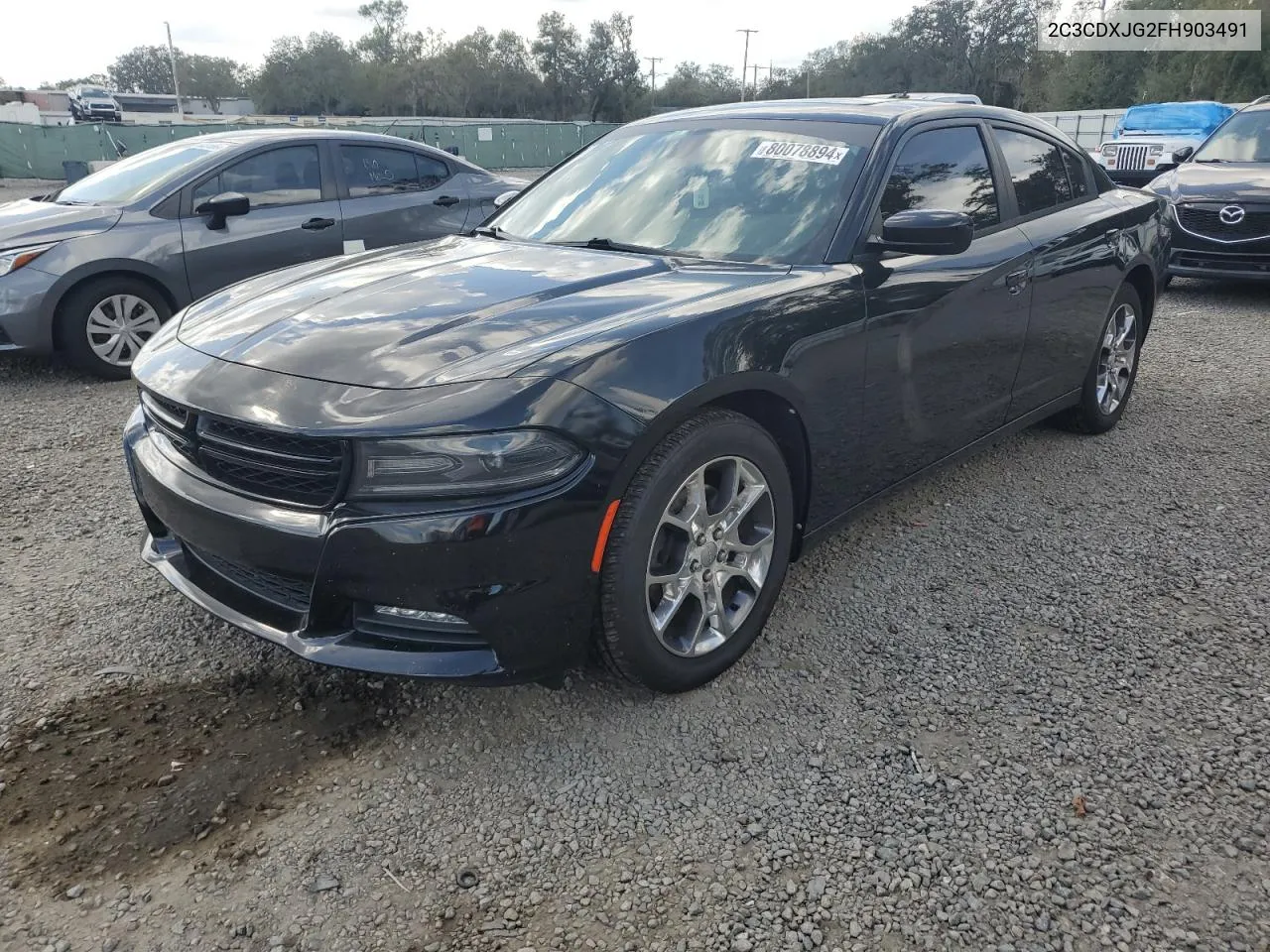 2015 Dodge Charger Sxt VIN: 2C3CDXJG2FH903491 Lot: 80078894