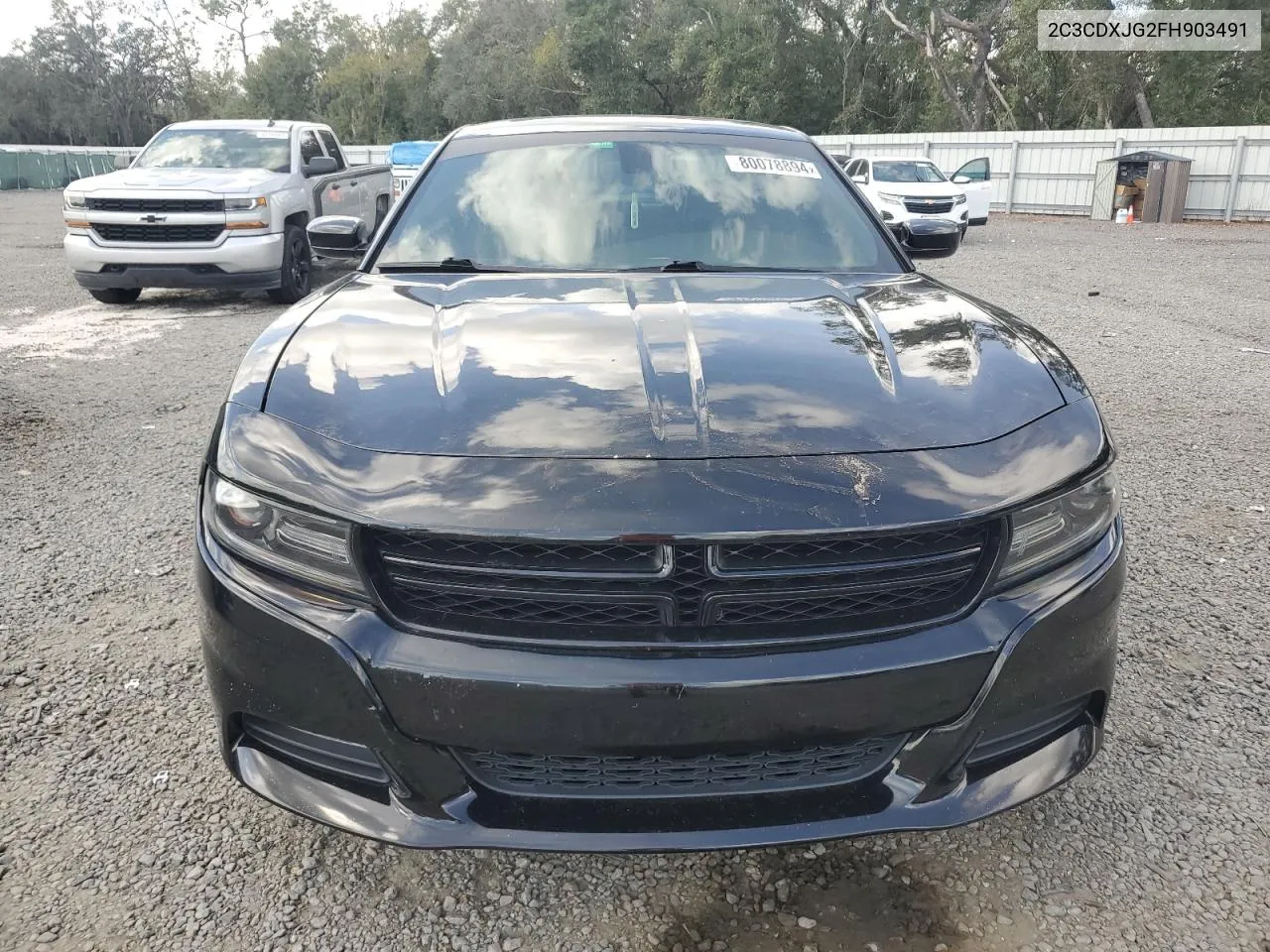 2015 Dodge Charger Sxt VIN: 2C3CDXJG2FH903491 Lot: 80078894