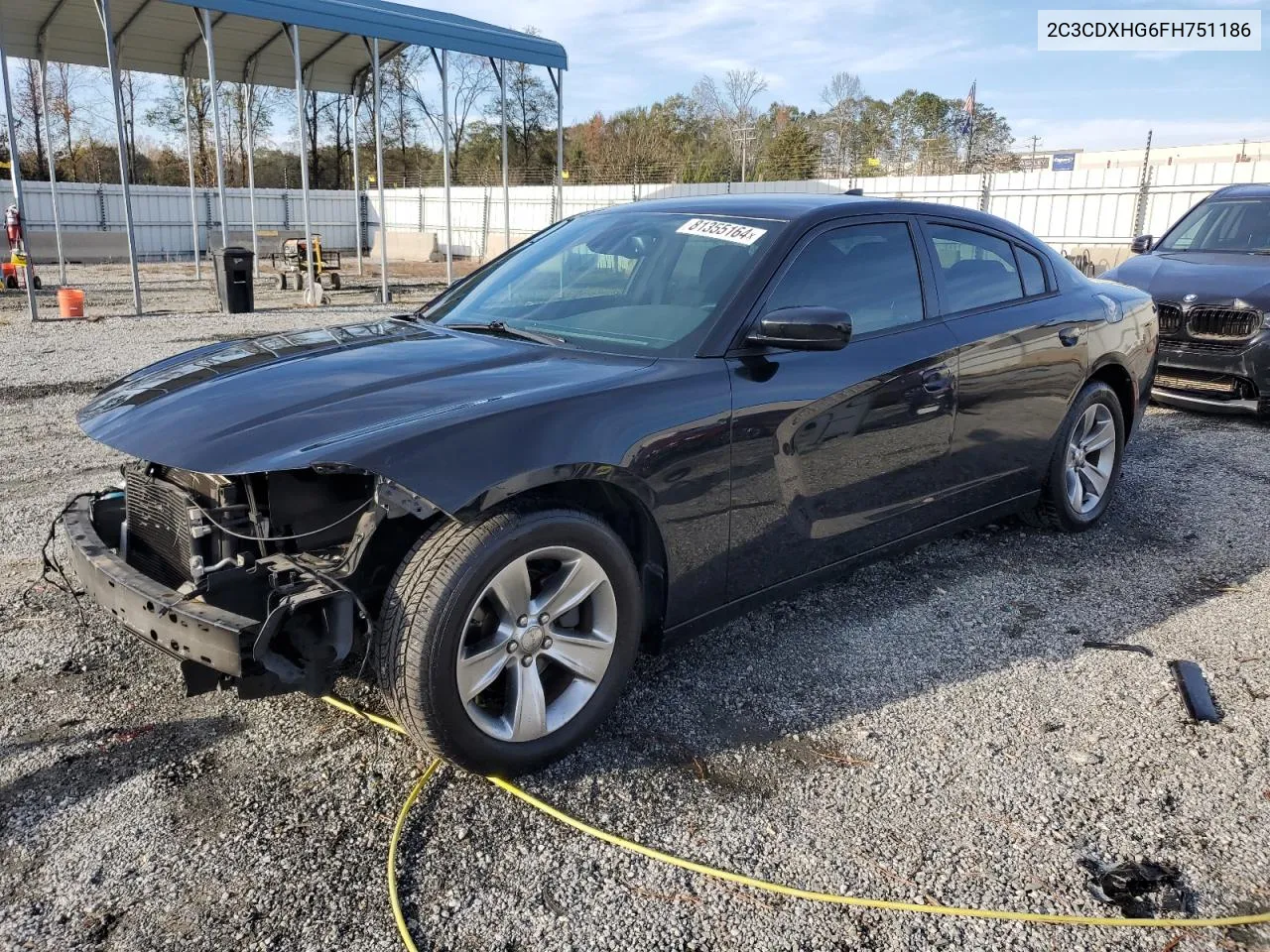 2015 Dodge Charger Sxt VIN: 2C3CDXHG6FH751186 Lot: 81355164