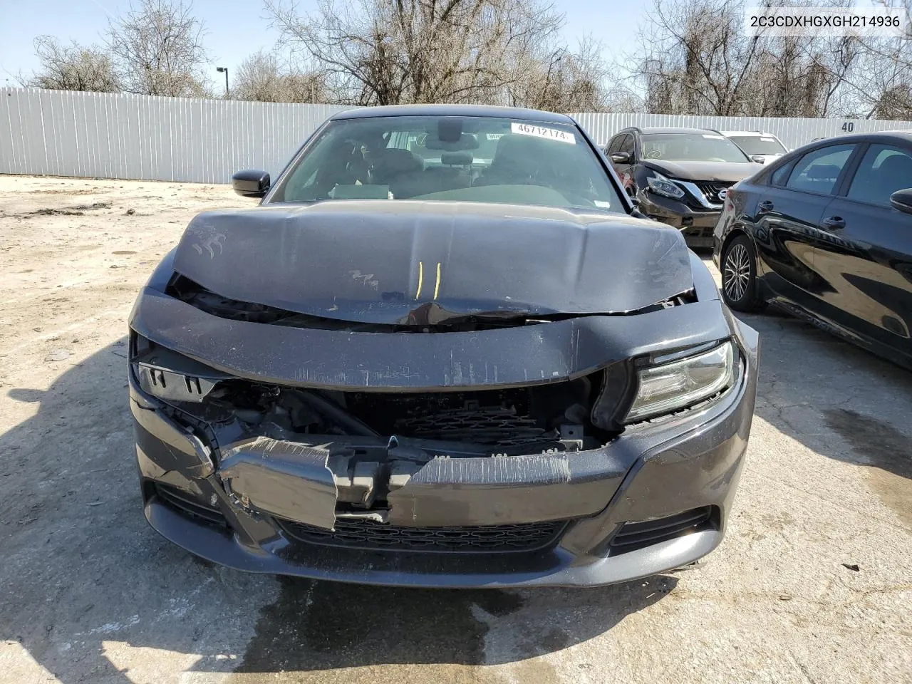 2C3CDXHGXGH214936 2016 Dodge Charger Sxt