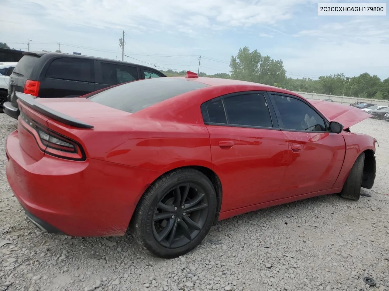 2016 Dodge Charger Sxt VIN: 2C3CDXHG6GH179800 Lot: 56076334