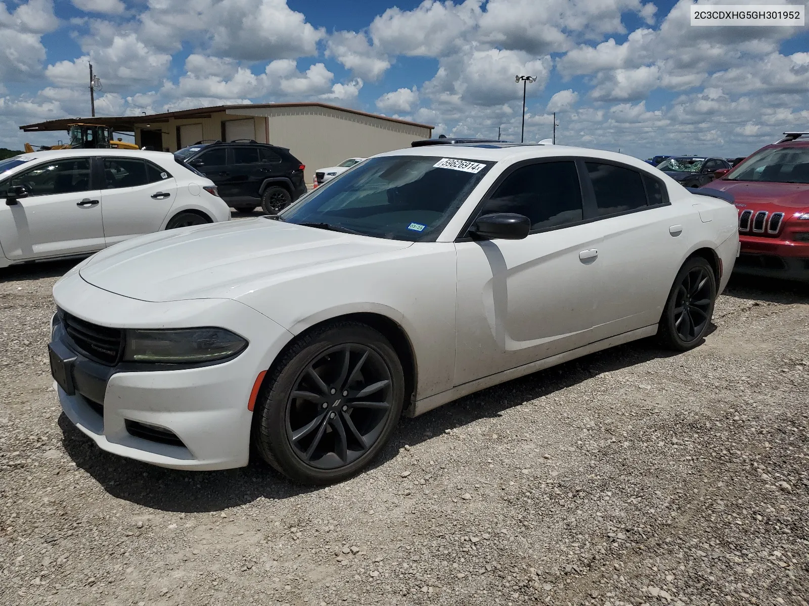 2016 Dodge Charger Sxt VIN: 2C3CDXHG5GH301952 Lot: 59626914