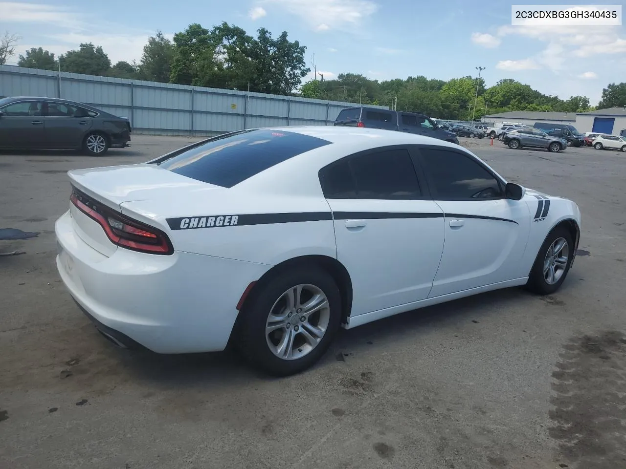 2016 Dodge Charger Se VIN: 2C3CDXBG3GH340435 Lot: 59634554