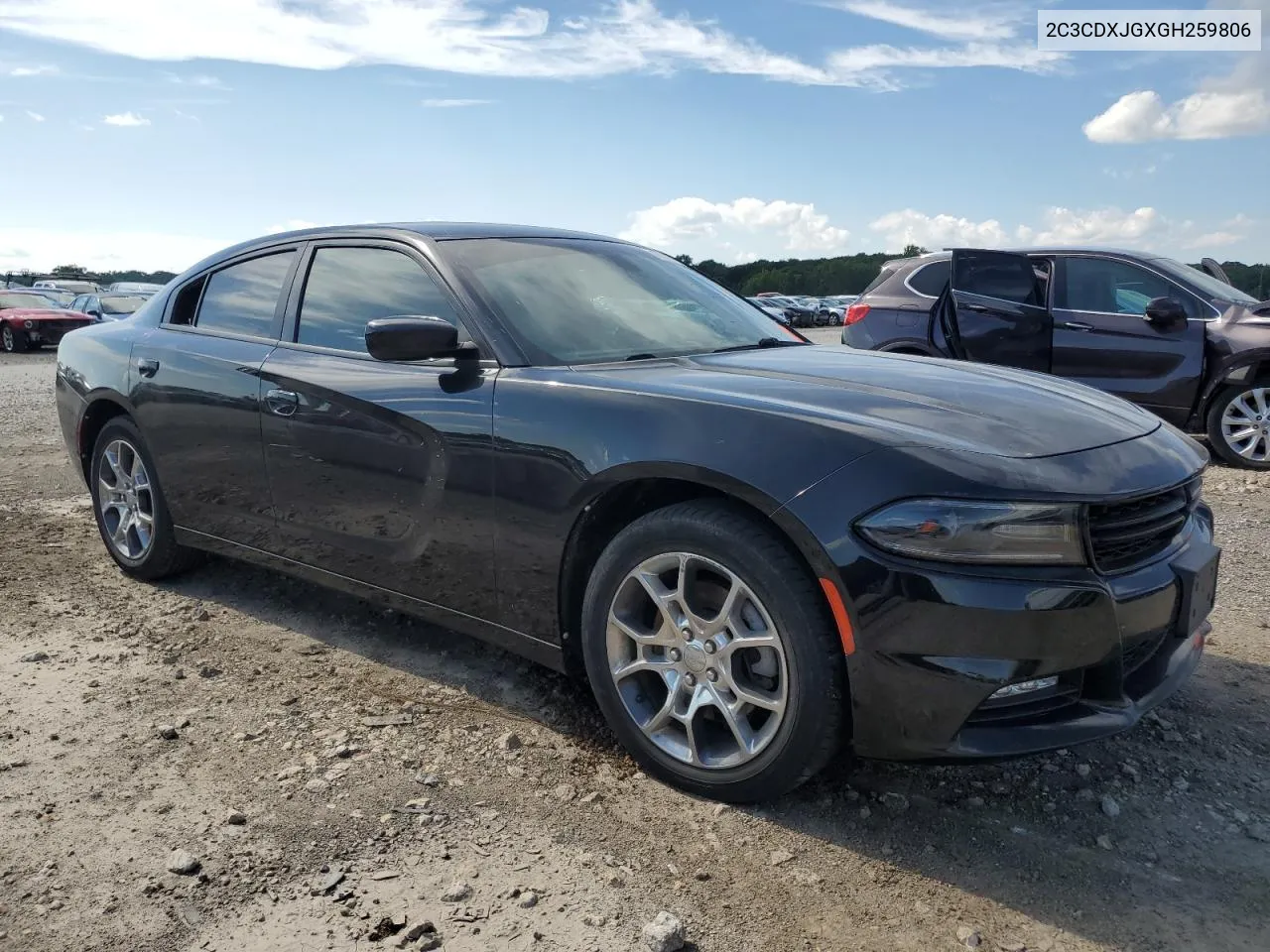 2016 Dodge Charger Sxt VIN: 2C3CDXJGXGH259806 Lot: 62053054