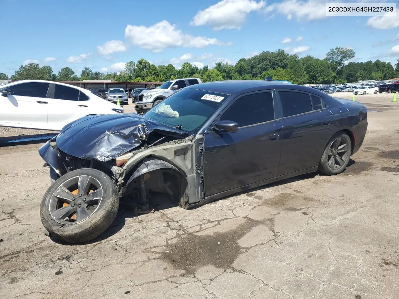 2016 Dodge Charger Sxt VIN: 2C3CDXHG4GH227438 Lot: 62112824