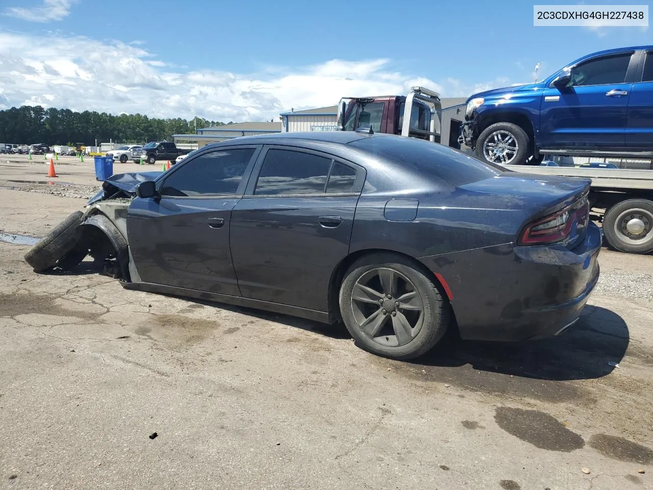 2016 Dodge Charger Sxt VIN: 2C3CDXHG4GH227438 Lot: 62112824