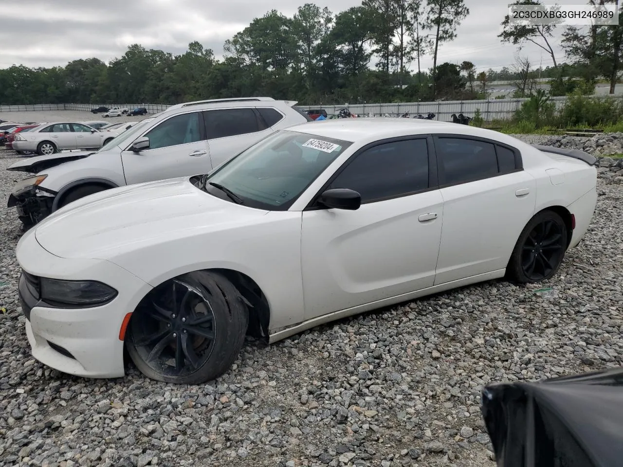 2016 Dodge Charger Se VIN: 2C3CDXBG3GH246989 Lot: 64759204