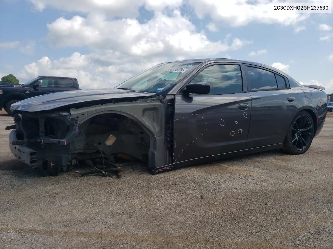 2016 Dodge Charger Sxt VIN: 2C3CDXHG2GH237630 Lot: 64855204