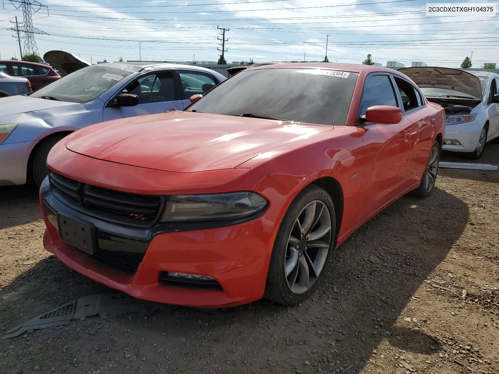 2016 Dodge Charger R/T VIN: 2C3CDXCTXGH104375 Lot: 66142904