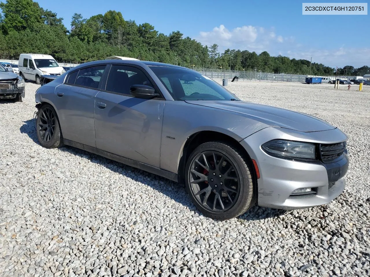 2016 Dodge Charger R/T VIN: 2C3CDXCT4GH120751 Lot: 67902284