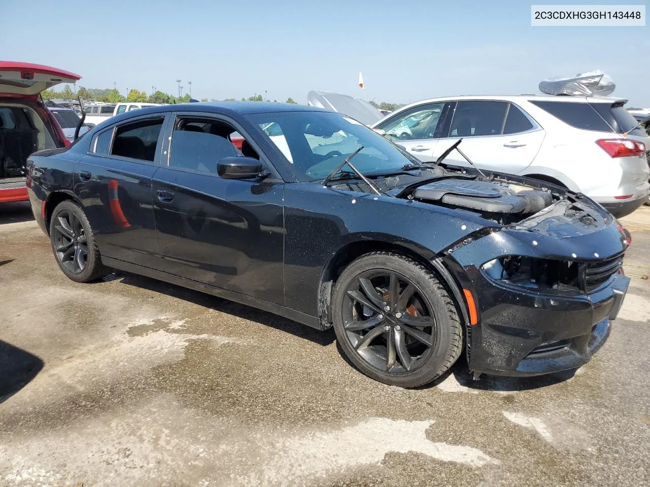 2016 Dodge Charger Sxt VIN: 2C3CDXHG3GH143448 Lot: 69001484