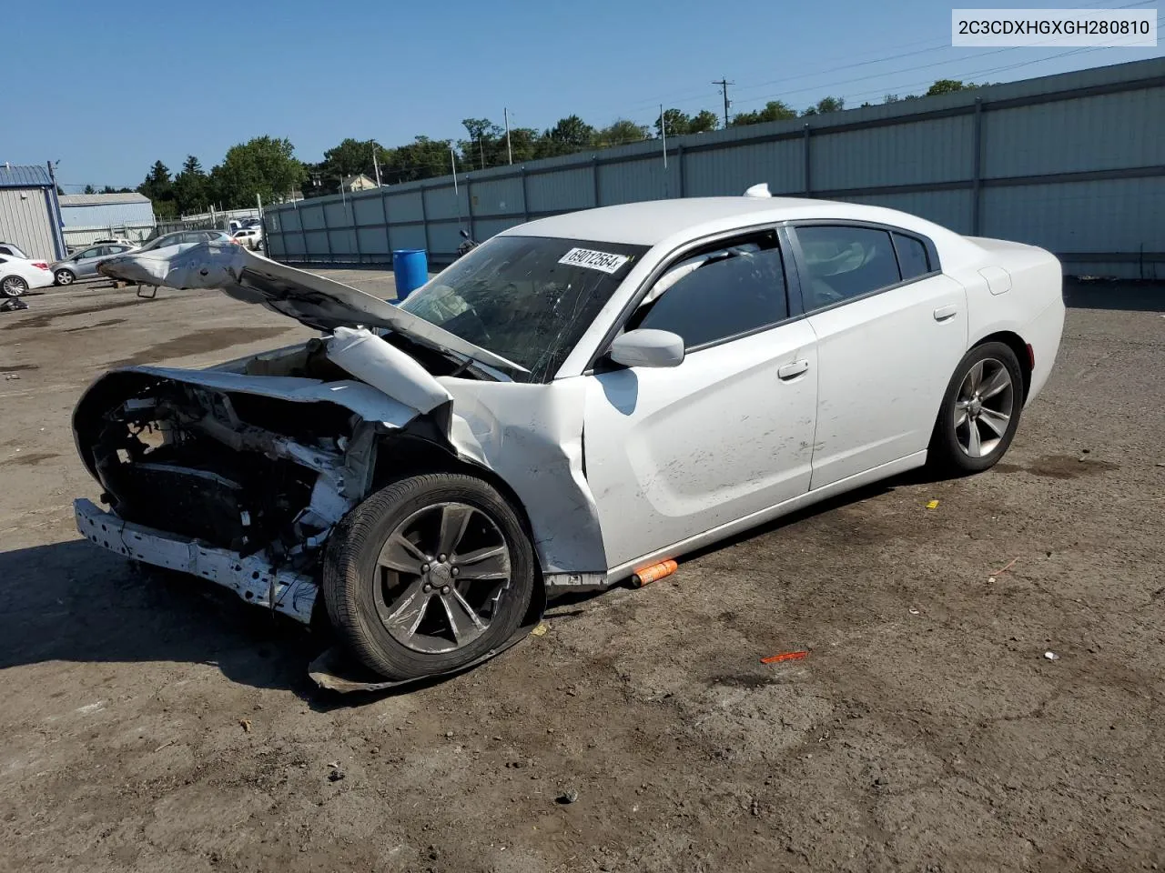 2016 Dodge Charger Sxt VIN: 2C3CDXHGXGH280810 Lot: 69012564