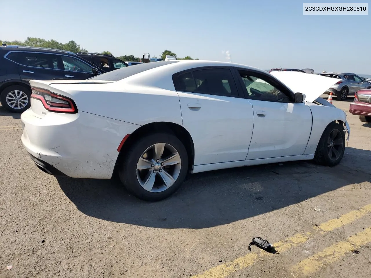 2016 Dodge Charger Sxt VIN: 2C3CDXHGXGH280810 Lot: 69012564