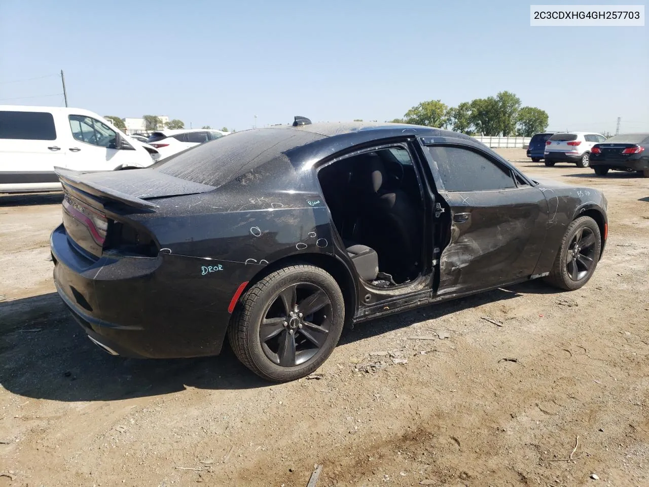 2016 Dodge Charger Sxt VIN: 2C3CDXHG4GH257703 Lot: 70008534