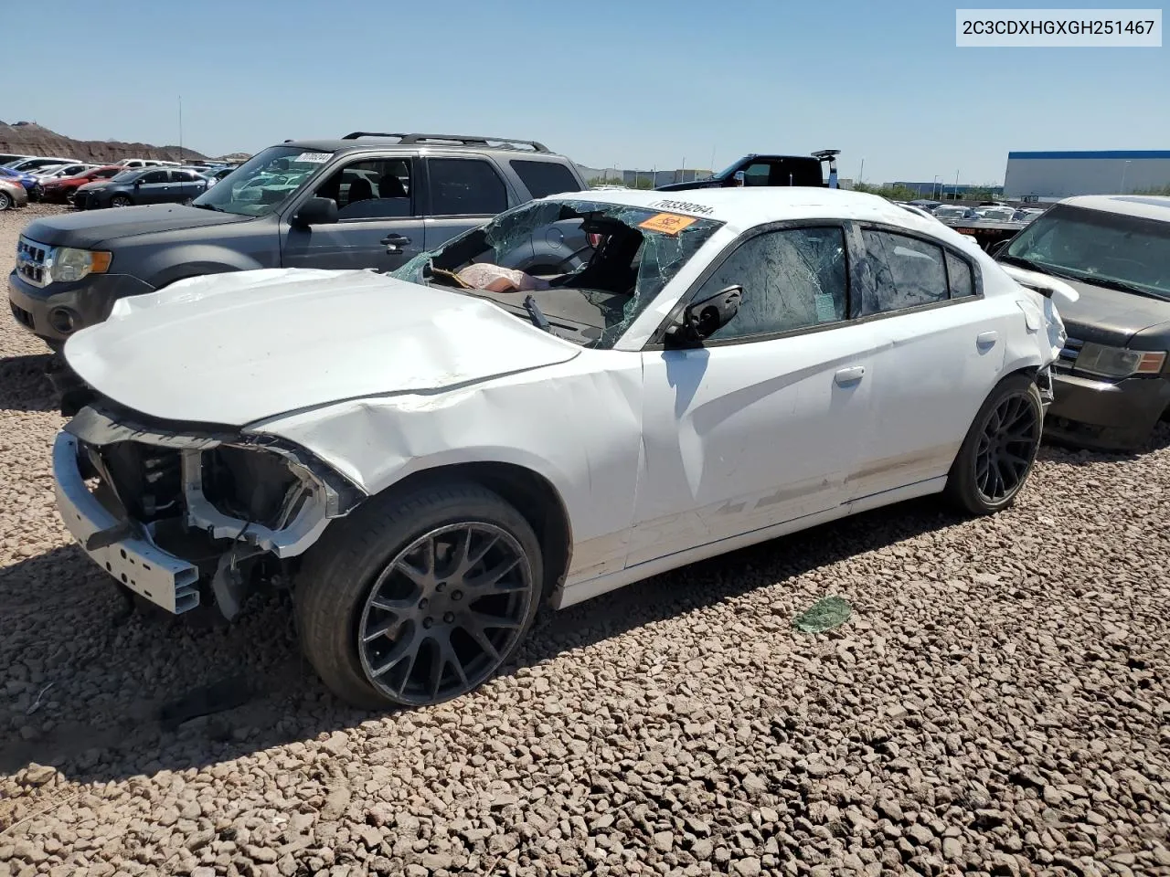 2C3CDXHGXGH251467 2016 Dodge Charger Sxt