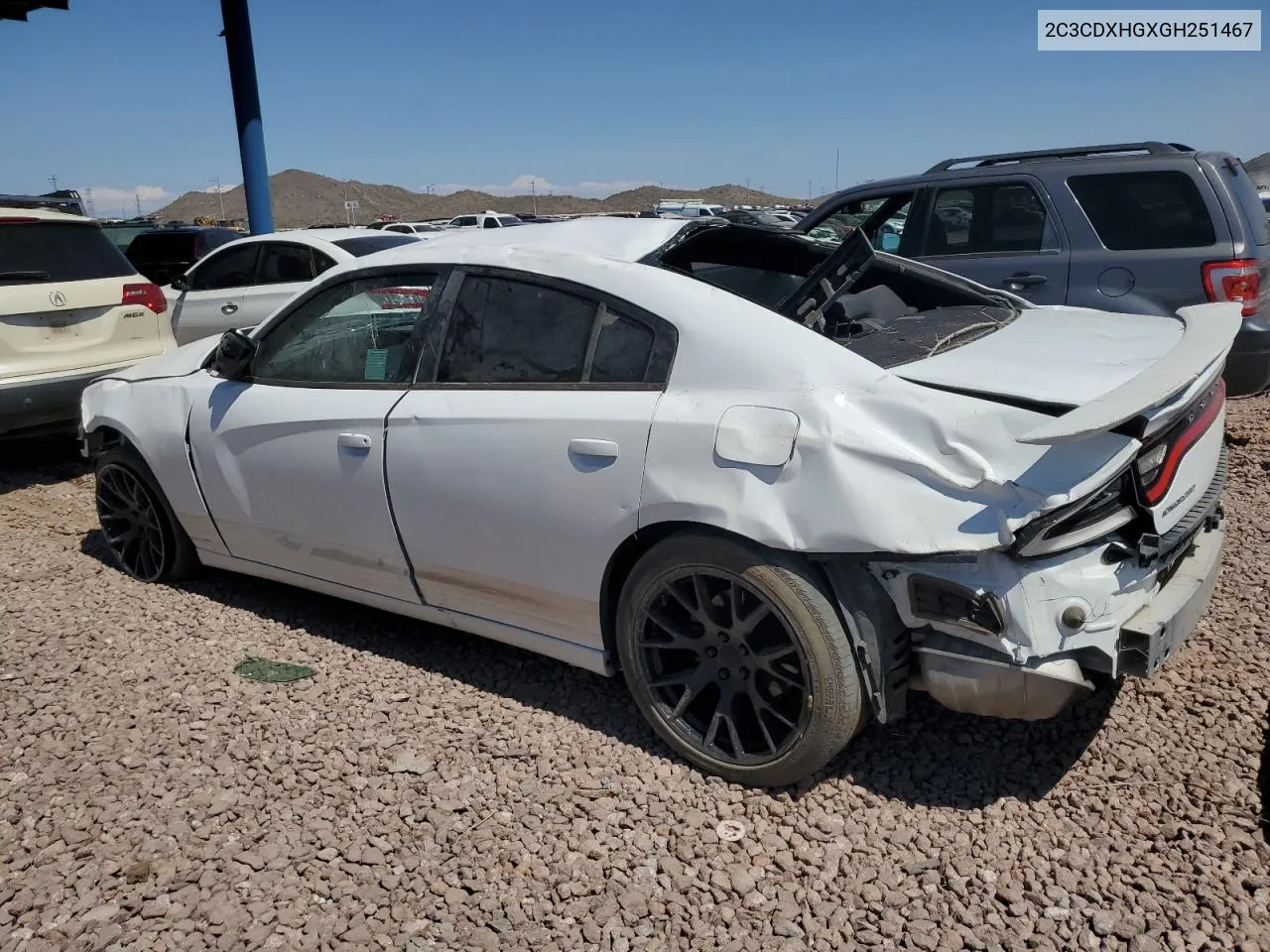 2C3CDXHGXGH251467 2016 Dodge Charger Sxt