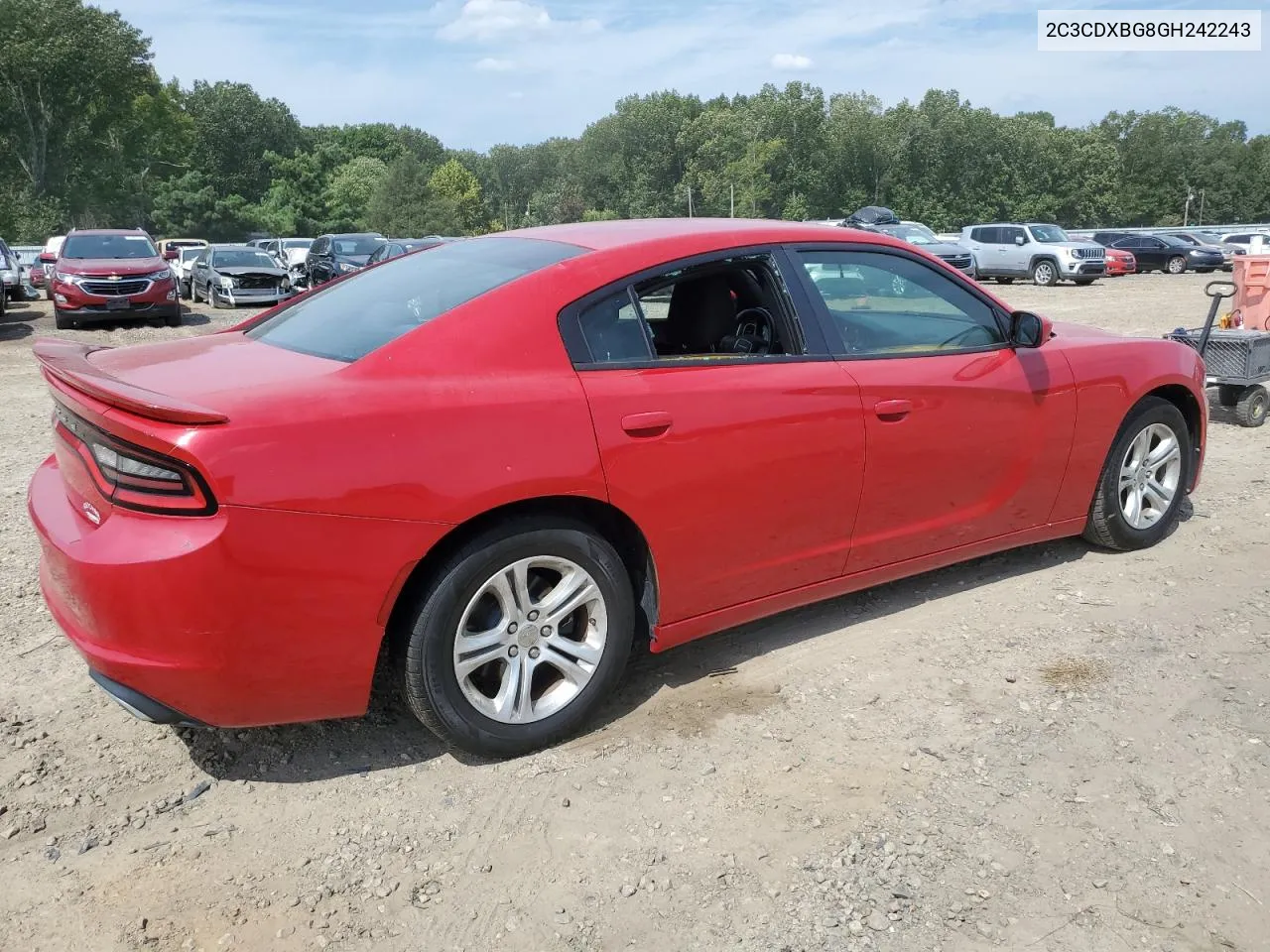 2016 Dodge Charger Se VIN: 2C3CDXBG8GH242243 Lot: 71101474