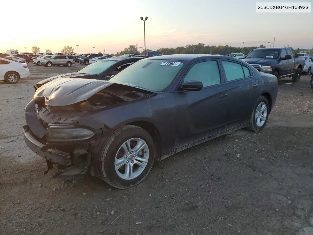 2016 Dodge Charger Se VIN: 2C3CDXBG4GH103923 Lot: 71735934