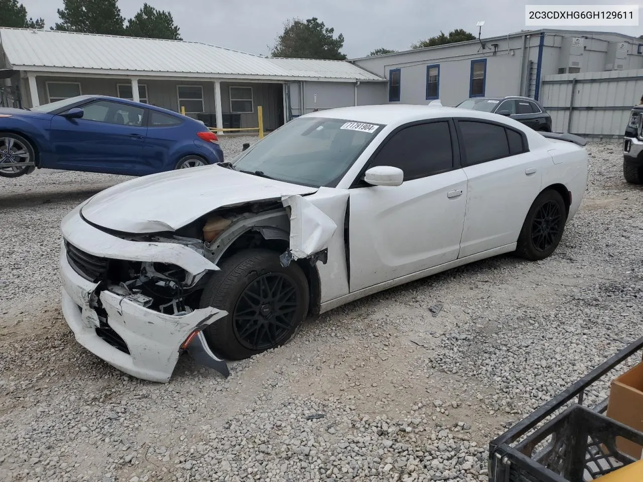 2016 Dodge Charger Sxt VIN: 2C3CDXHG6GH129611 Lot: 71791904