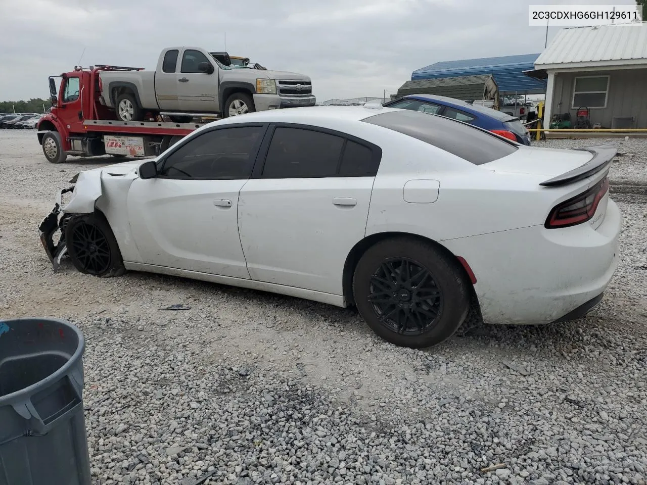 2016 Dodge Charger Sxt VIN: 2C3CDXHG6GH129611 Lot: 71791904