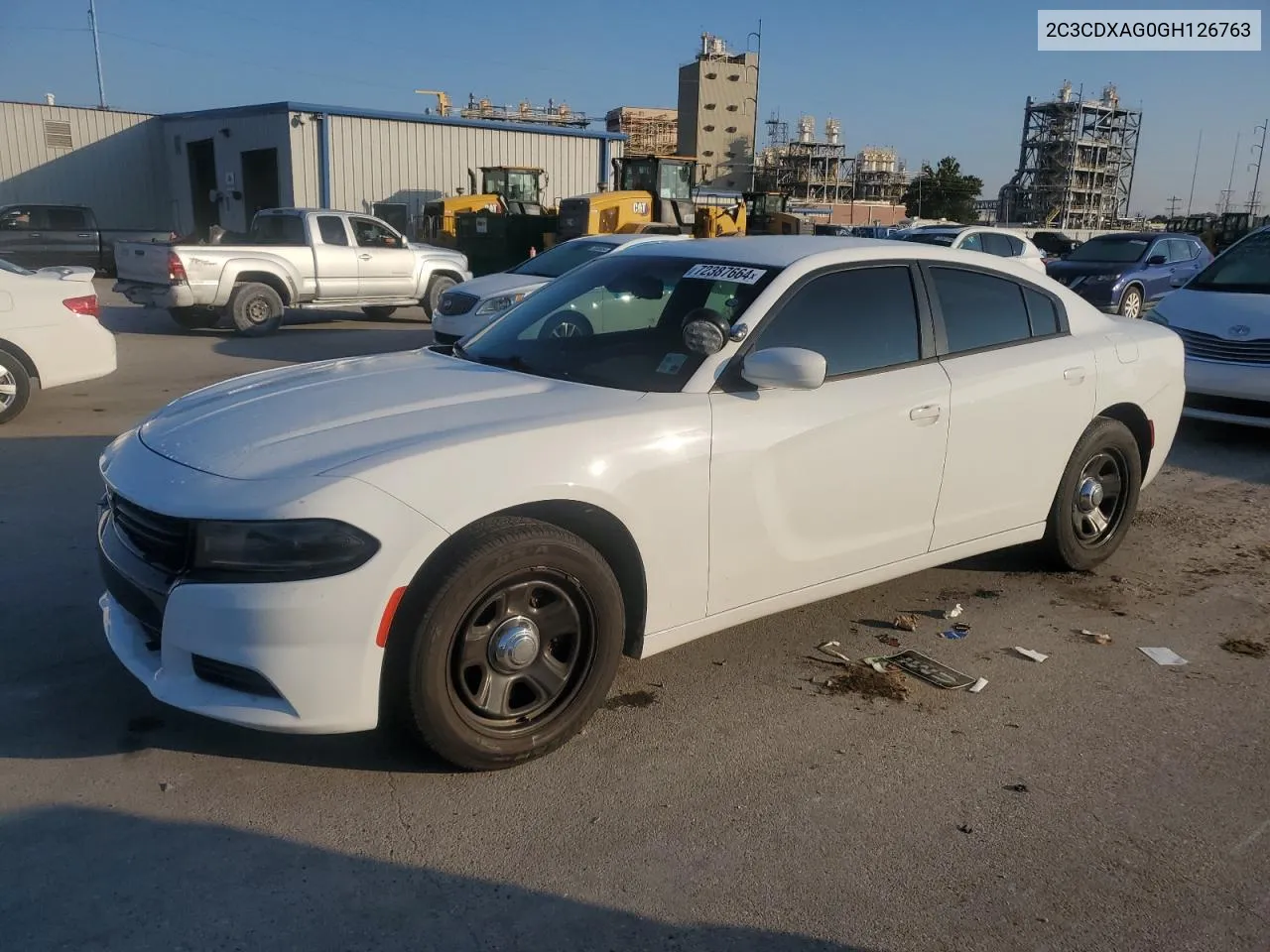 2016 Dodge Charger Police VIN: 2C3CDXAG0GH126763 Lot: 72387664