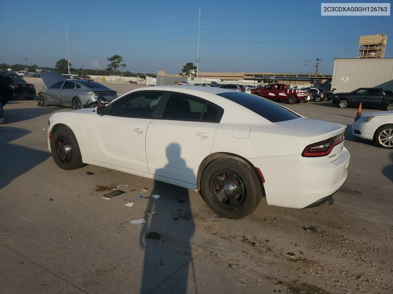 2016 Dodge Charger Police VIN: 2C3CDXAG0GH126763 Lot: 72387664