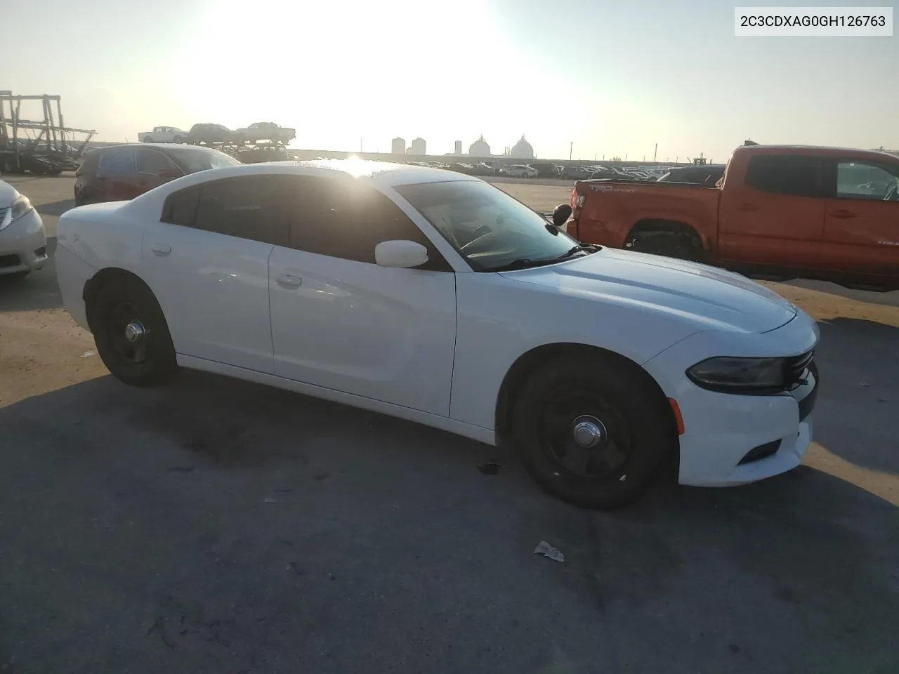 2016 Dodge Charger Police VIN: 2C3CDXAG0GH126763 Lot: 72387664