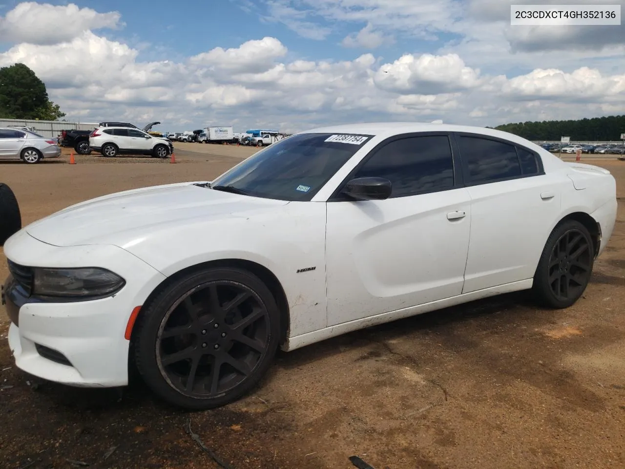 2016 Dodge Charger R/T VIN: 2C3CDXCT4GH352136 Lot: 72387754