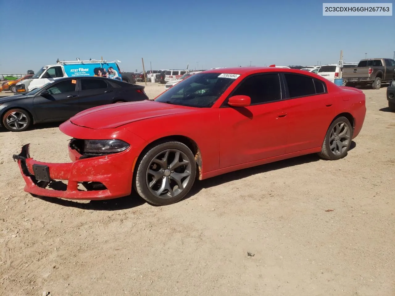 2016 Dodge Charger Sxt VIN: 2C3CDXHG6GH267763 Lot: 73363484