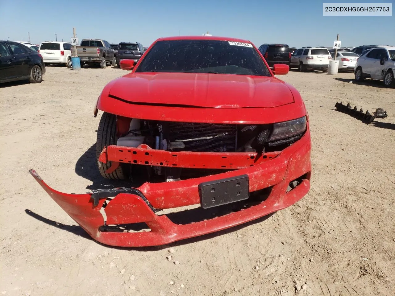 2016 Dodge Charger Sxt VIN: 2C3CDXHG6GH267763 Lot: 73363484