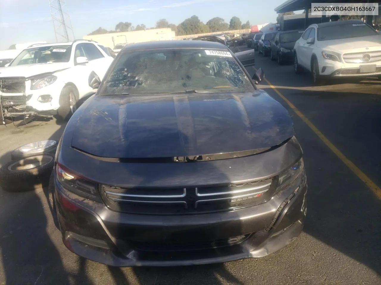 2016 Dodge Charger Se VIN: 2C3CDXBG4GH163667 Lot: 74758694