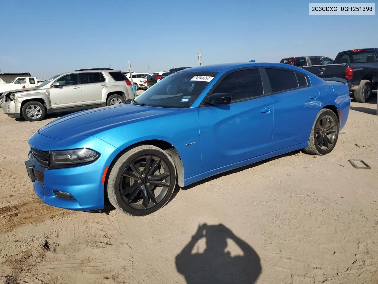 2016 Dodge Charger R/T VIN: 2C3CDXCT0GH251398 Lot: 74944094