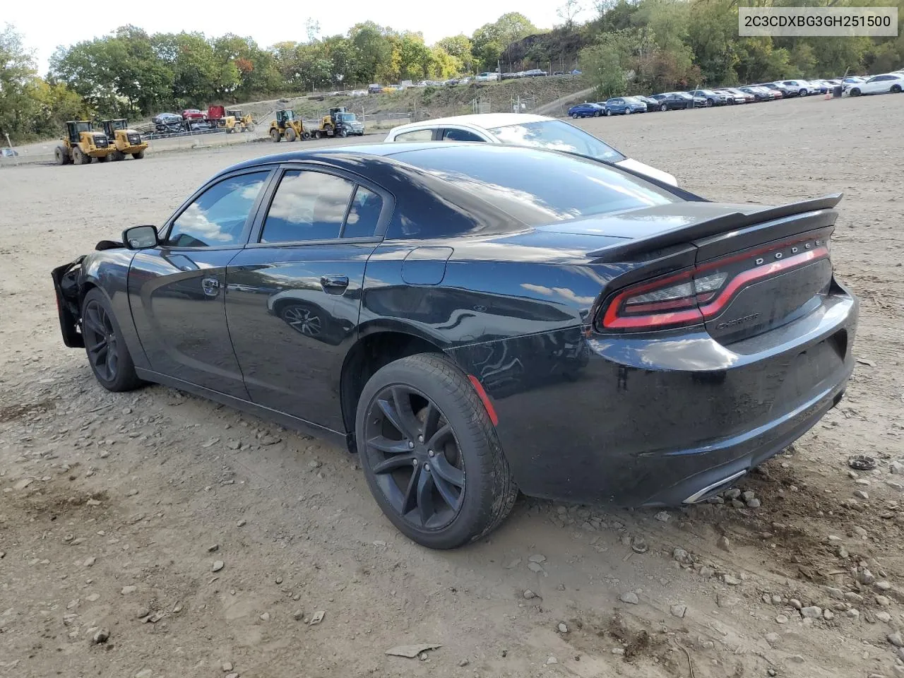 2016 Dodge Charger Se VIN: 2C3CDXBG3GH251500 Lot: 75302754