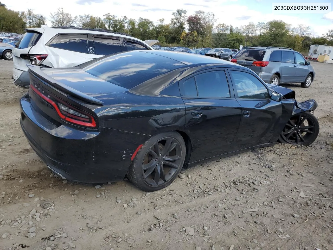 2016 Dodge Charger Se VIN: 2C3CDXBG3GH251500 Lot: 75302754