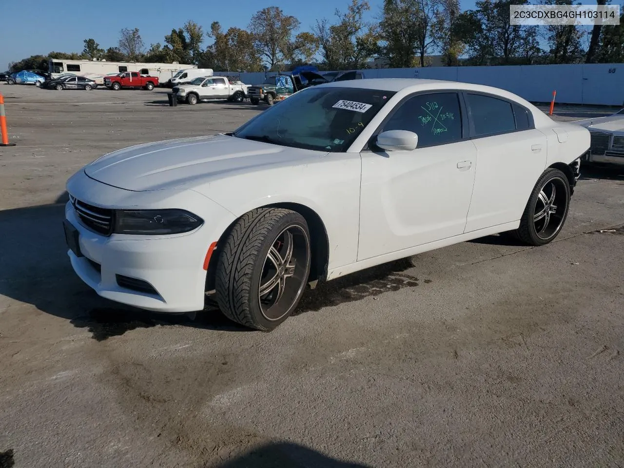 2C3CDXBG4GH103114 2016 Dodge Charger Se