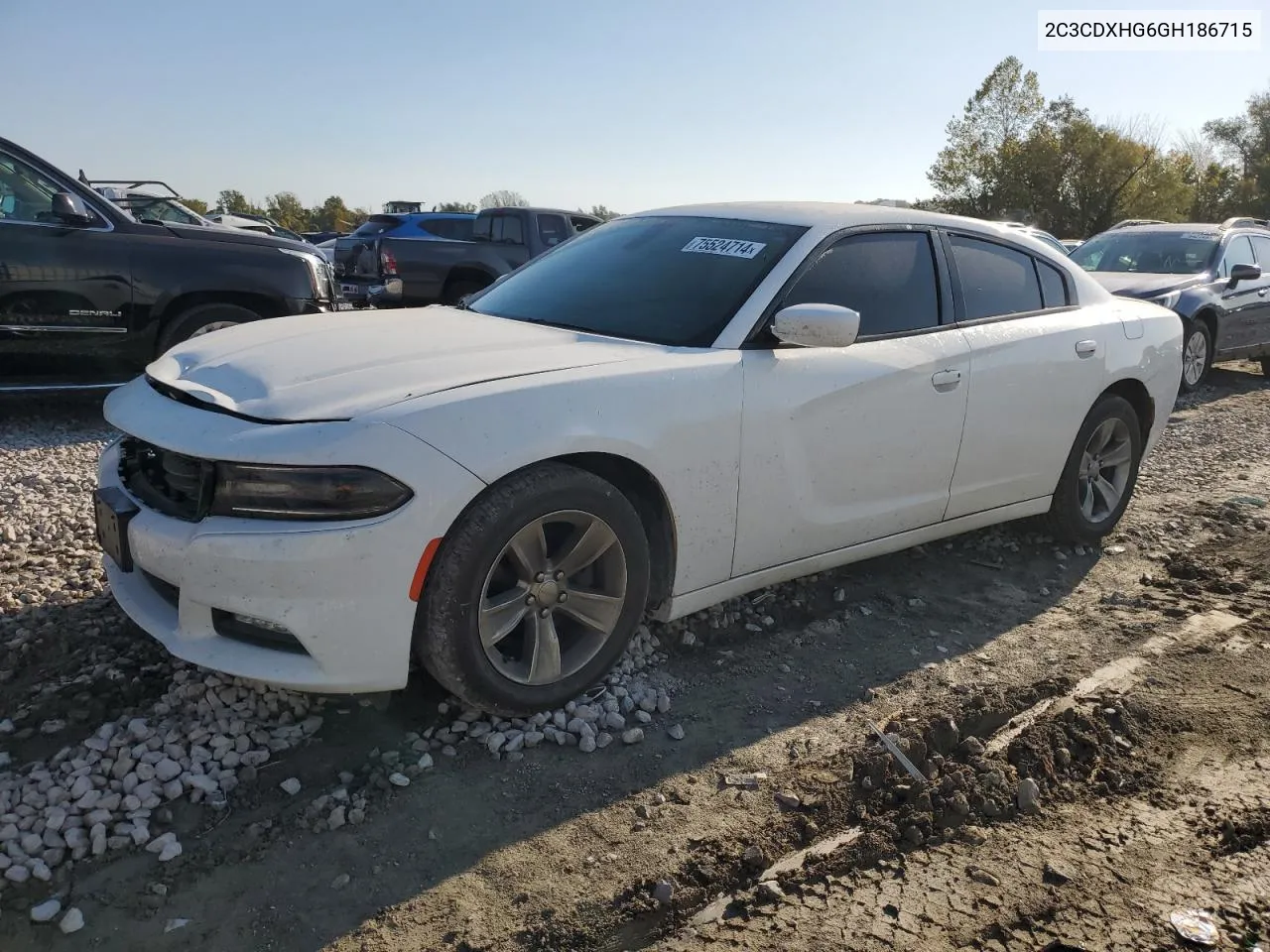 2016 Dodge Charger Sxt VIN: 2C3CDXHG6GH186715 Lot: 75524714