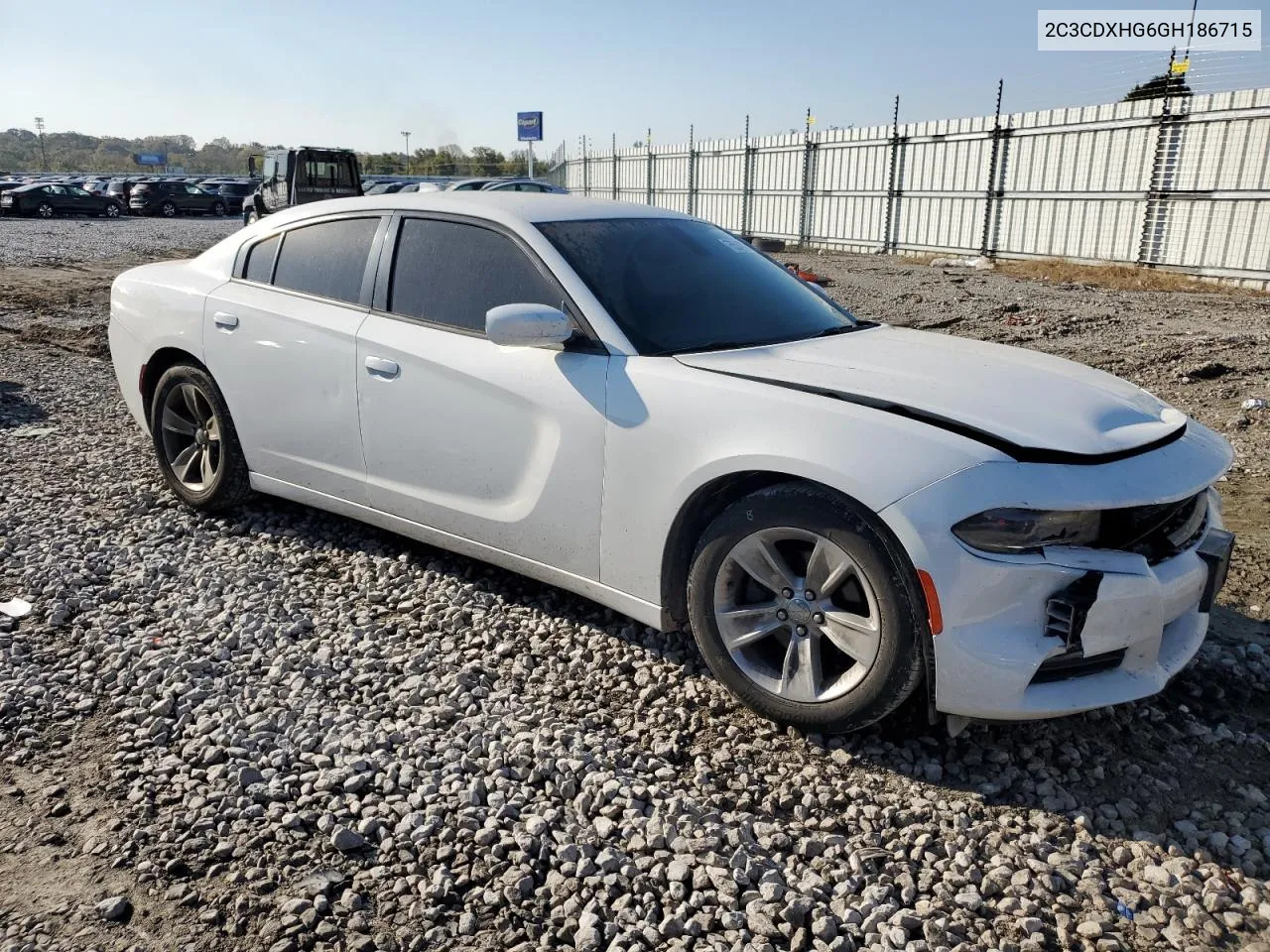 2016 Dodge Charger Sxt VIN: 2C3CDXHG6GH186715 Lot: 75524714